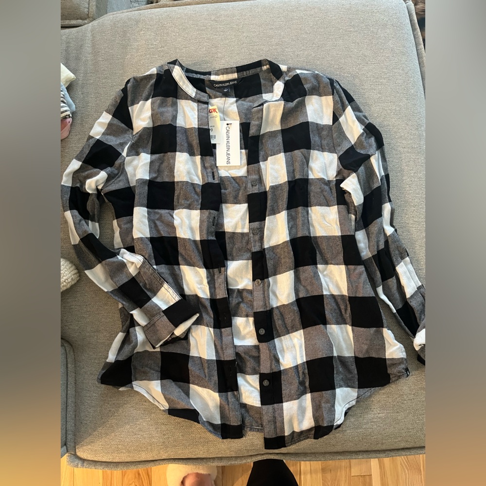 Calvin Klein Jeans Monochrome Plaid Shirt